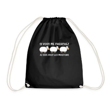 Cadeau agriculteur éleveur de moutons - Sac de sport léger - noir - Devant