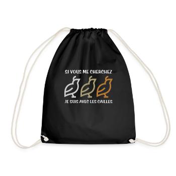 Humour cailles Noel agriculteur élevage animal - Sac de sport léger - noir - Devant