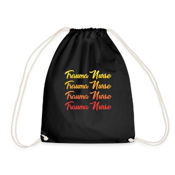 Trauma Nurse T-Shirt Brief - Drawstring Bag - black - Front