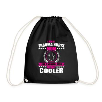 Lustiges Trauma Krankenschwester Mama Shirt - Turnbeutel - Schwarz - Vorne