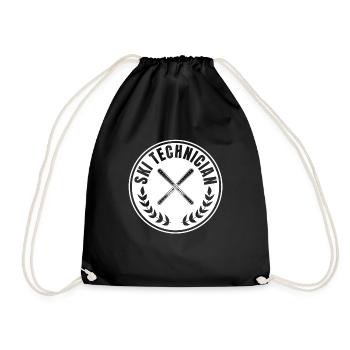 Ski technician - Drawstring Bag - black - Front
