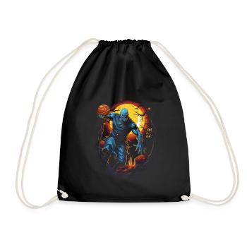 Joueur de basket-ball effrayant Halloween Zombie - Sac de sport léger - noir - Devant