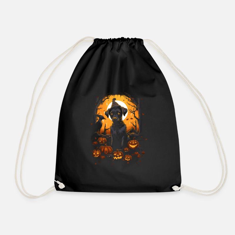 Halloween Hunde Spaß Trick or Treat Spukige Hunde - Turnbeutel - Schwarz