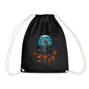Unheimlicher Angler Gruseliger Halloween Fischer - Turnbeutel - Schwarz - Vorne