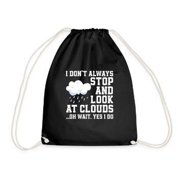 Funny weather watcher saying - Drawstring Bag - black - Front