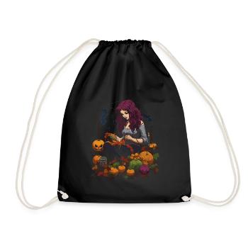 Creepy handicraft zombies for Halloween - Drawstring Bag - black - Front