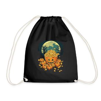 Spooky Mac 'n Cheese Costume Halloween Cheese - Drawstring Bag - black - Front
