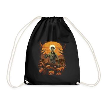 Zombie coréen effrayant d’Halloween - Sac de sport léger - noir - Devant