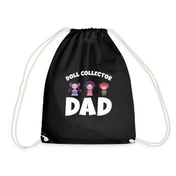Doll Collector Daddy Doll Collecting - Drawstring Bag - black - Front