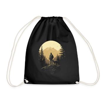 Ready for the hunting season Deer hunting for hunters - Drawstring Bag - black - Front