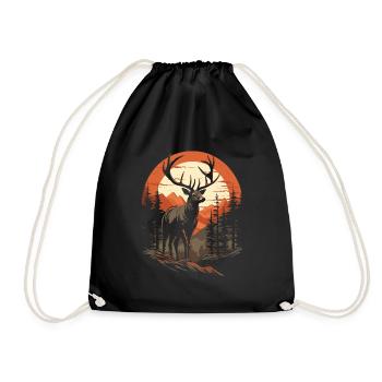 Prêt pour la saison de chasse Chasse au chevreuil pour les chasseurs - Sac de sport léger - noir - Devant