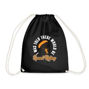 Speed Riding - Drawstring Bag - black - Front