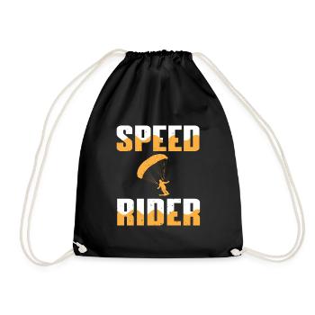 Speed Rider - Turnbeutel - Schwarz - Vorne