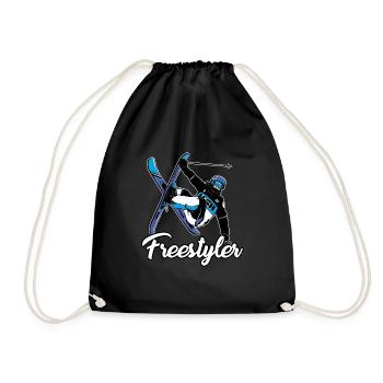 Tolles Freestyler Outfit Freestyle Ski - Turnbeutel - Schwarz - Vorne