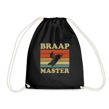 Chemise de motoneige Retro Braap Master - Sac de sport léger - noir - Devant