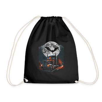 Semi-remorque effrayante d’Halloween pour camion - Sac de sport léger - noir - Devant