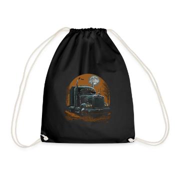 Semi-remorque effrayante d’Halloween pour camion - Sac de sport léger - noir - Devant