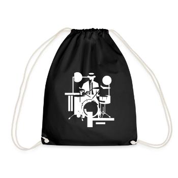 Drummer chill - Turnbeutel - Schwarz - Vorne