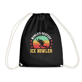 Drôle de cadeau de bowling sur glace - Sac de sport léger - noir - Devant