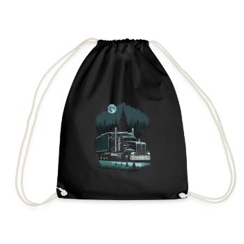 Chauffeur de camion de Noël Semi-remorque de Noël - Sac de sport léger - noir - Devant