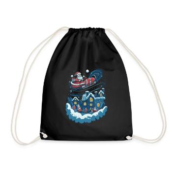 L’art moderne rencontre le Père Noël de Noël - Sac de sport léger - noir - Devant