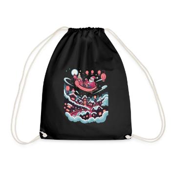 L’art moderne rencontre le Père Noël de Noël - Sac de sport léger - noir - Devant
