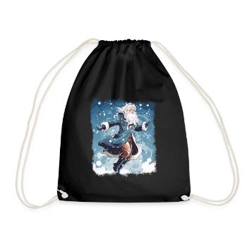 Plaisir de Noël: Père Noël ivre - Sac de sport léger - noir - Devant