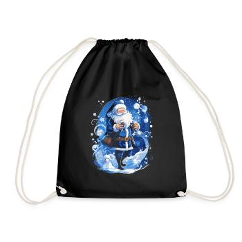 Plaisir de Noël: Père Noël ivre - Sac de sport léger - noir - Devant