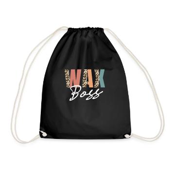 Waxing Spezialist Leoparden Muster - Turnbeutel - Schwarz - Vorne