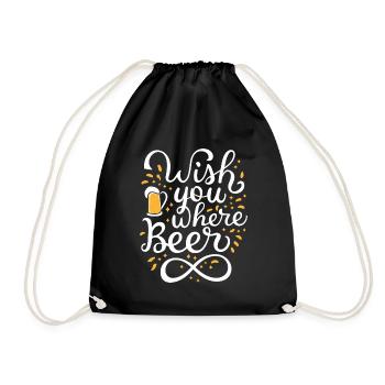 Je vous souhaite où Beer Beer Drinkers Beer Lovers - Sac de sport léger - noir - Devant