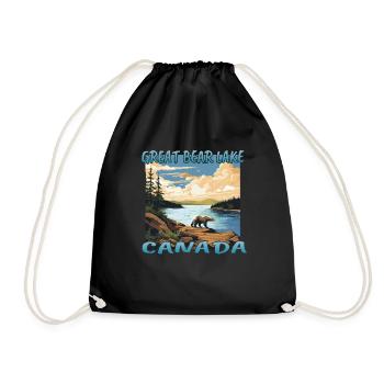 Great Bear Lake, Canada - Drawstring Bag - black - Front
