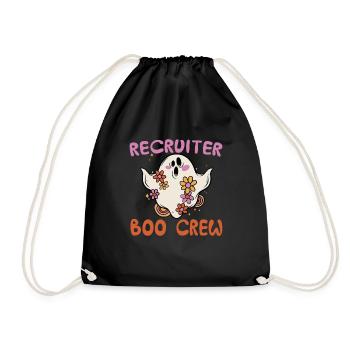 Recruiter Boo Crew Halloween Costume - Drawstring Bag - black - Front