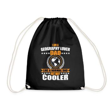 Drôle de papa amoureux de la géographie - Sac de sport léger - noir - Devant