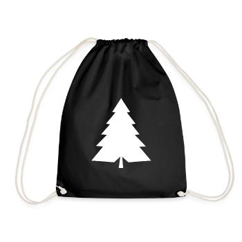 Magie polyvalente : Silhouette de sapin blanc - Sac de sport léger - noir - Devant