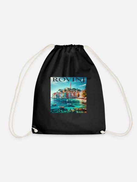 Rovinj Kroatien Adria Küste - Turnbeutel - Schwarz