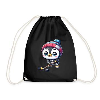 Joueur de hockey sur glace Penguin - La star sur la glace - Sac de sport léger - noir - Devant