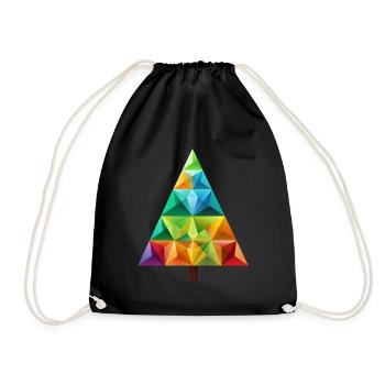 Colorful Festive Magic: Rainbow Christmas Tree - Drawstring Bag - black - Front