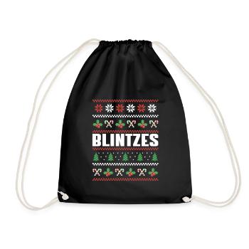 Ugly Blintzes Christmas Outfit - Drawstring Bag - black - Front