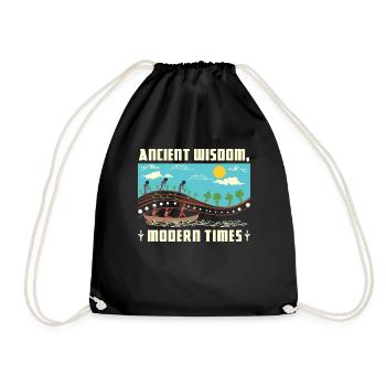 Ancient Wisdom, Modern Times - Drawstring Bag - black - Front