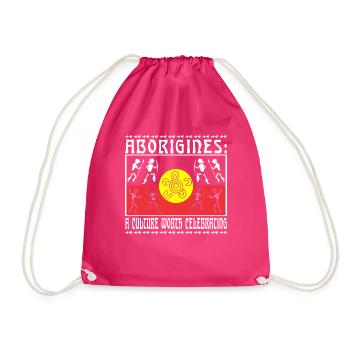Aborigines: A Culture - Drawstring Bag - fuchsia - Front