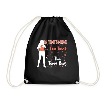 in tents move the tent bag the tent - Drawstring Bag - black - Front