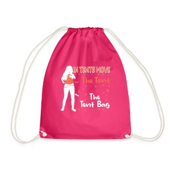 in tents move the tent bag the tent - Drawstring Bag - fuchsia - Front