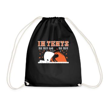in tents move the tent bag the tent - Drawstring Bag - black - Front