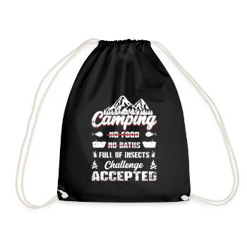camping Challenge accepted - Turnbeutel - Schwarz - Vorne
