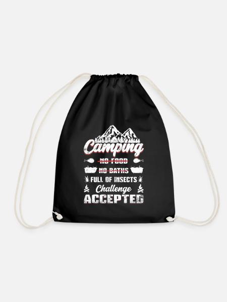 camping Challenge accepted - Turnbeutel - Schwarz
