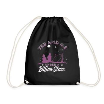 you and me under a billion stars - Drawstring Bag - black - Front