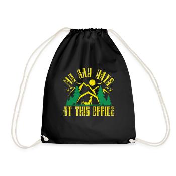 No bad days at this office - Drawstring Bag - black - Front