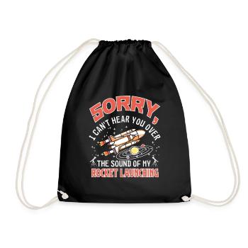 Sound of my rocket launching - Drawstring Bag - black - Front