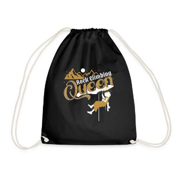 Rock Climbing Queen - Drawstring Bag - black - Front