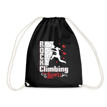 Rock Climbing Lover - Drawstring Bag - black - Front